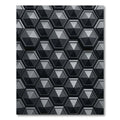3D Hexagonal Geometric Dark Gray Rug