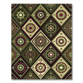 Geometric Diamond Sunburst Motif Rug