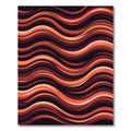 Warm Terracotta Abstract Wavy Lines Rug