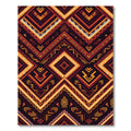 Earthy Warm Toned Geometric Chevron Rug