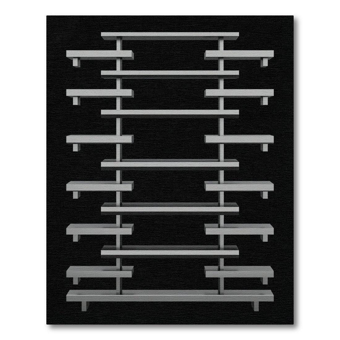 Asymmetrical Modern Geometric Shelving Unit Rug