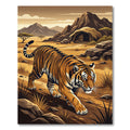 Majestic Tiger Savannah Woodland Scene Rug