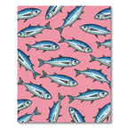Blue School Shoal Sardine Pattern Rug