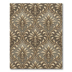 Ornate Gold Leaf Scrollwork Rug