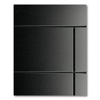 Dark Gray Modern Geometric Panels Rug