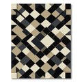 Monochromatic Block Diamond Composition Rug