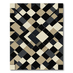 Monochromatic Block Diamond Composition Rug