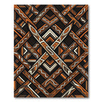 Geometric Earth Tone Tribal Abstract Rug