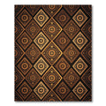 Gilded Cross Diamond Lattice Gold Rug