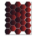 Crimson Red Graduated Hexagon Array Rug
