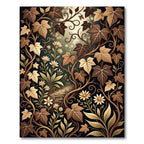 Golden Earth Toned Floral Vine Rug