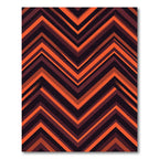 Geometric Burnt Orange Chevron Zigzag Rug