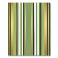 Elegant Gold and Sage Striped Art Rug