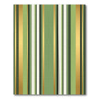 Elegant Gold and Sage Striped Art Rug