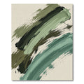 Abstract Sage and Dark Olive Strokes Rug
