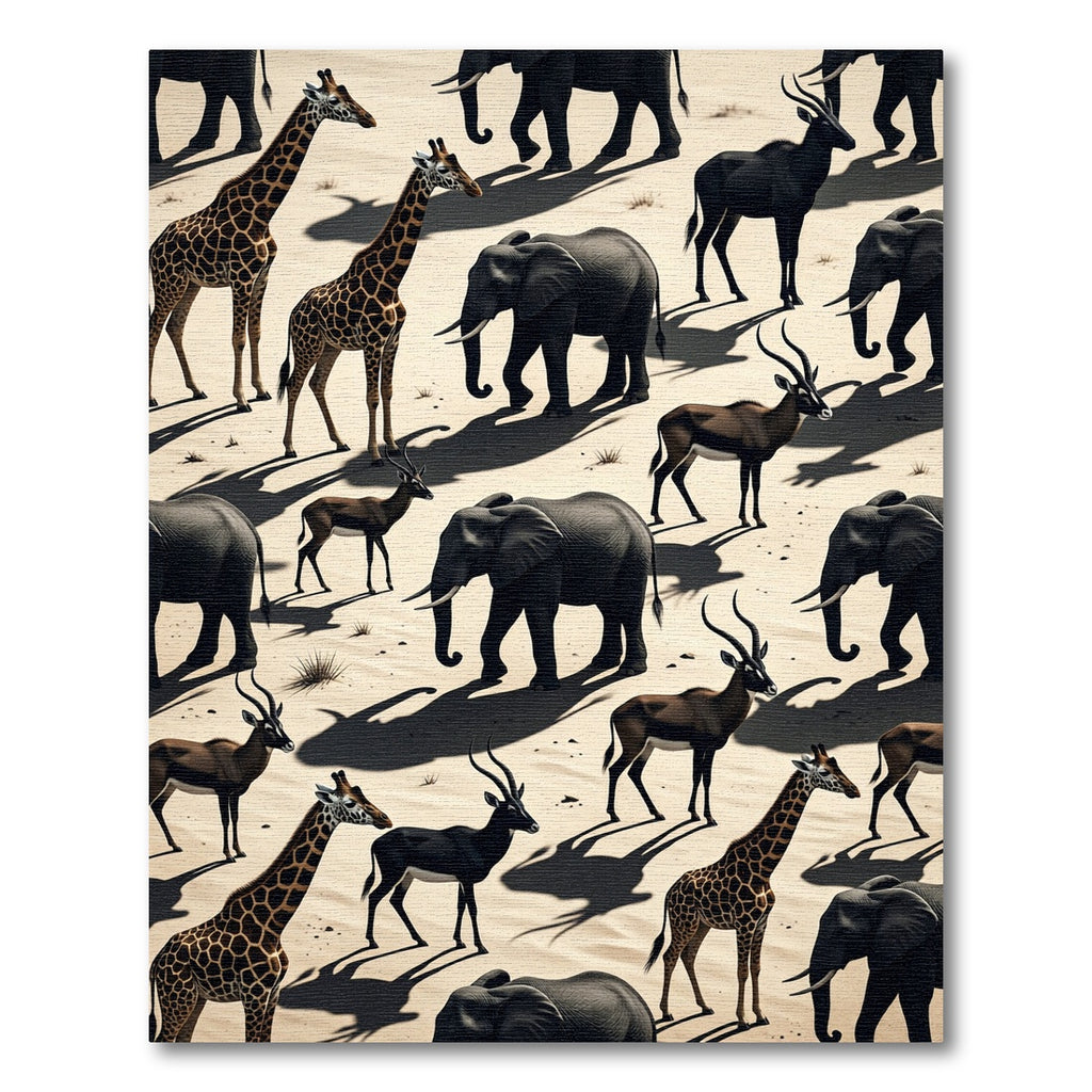 Savanna Wildlife Serengeti Animal Scene Rug