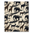 Savanna Wildlife Serengeti Animal Scene Rug