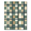 Sage Green and Tan Plaid Grid Rug