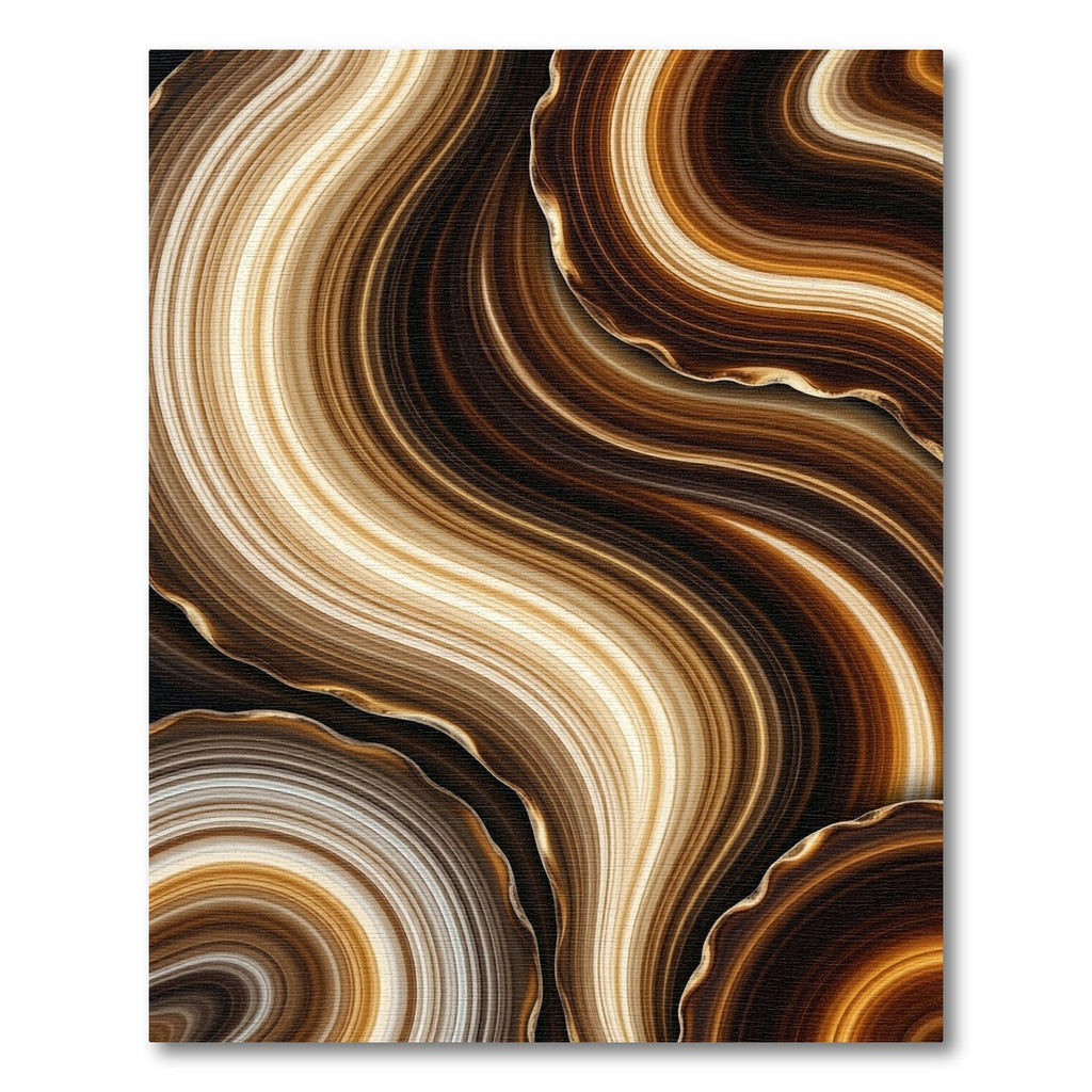 Rich Earthy Tones Agate Swirl Rug