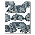 Sleeping Gray Hound Dog Composition Rug
