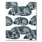 Sleeping Gray Hound Dog Composition Rug