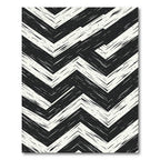 Monochrome Textured Chevron Rug