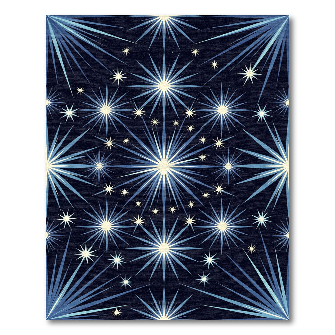 Midnight Blue Celestial Starry Night Rug