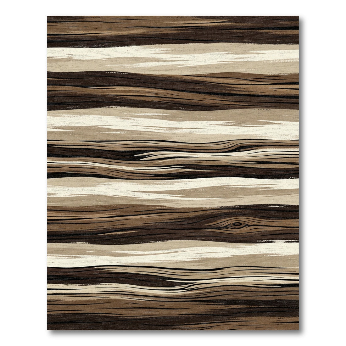 Rustic Earthy Wood Grain Texture Rug