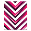 Vibrant Magenta Geometric Chevron Abstract Rug