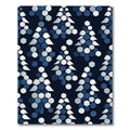 Modern Navy Blue Hexagon Forest Rug