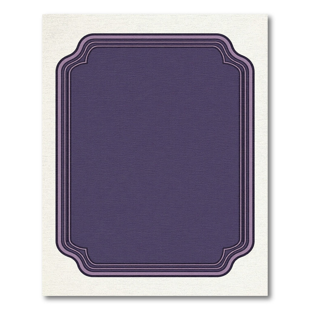 Deep Plum Layered Frame Rug