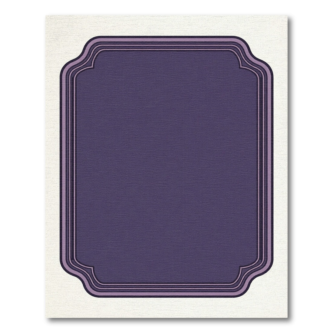 Deep Plum Layered Frame Rug