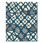 Aqua Blue Net Shell Starfish Tapestry Rug