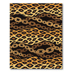 Bold Cheetah Print Chain Rug