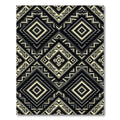 Monochrome Tribal Diamond Geo Rug