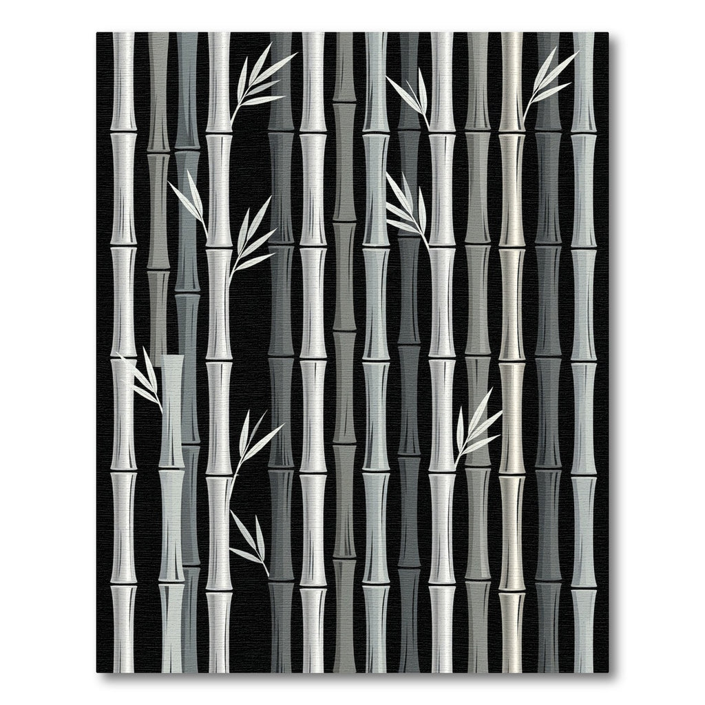 Monochromatic Bamboo Forest Vertical Texture Rug