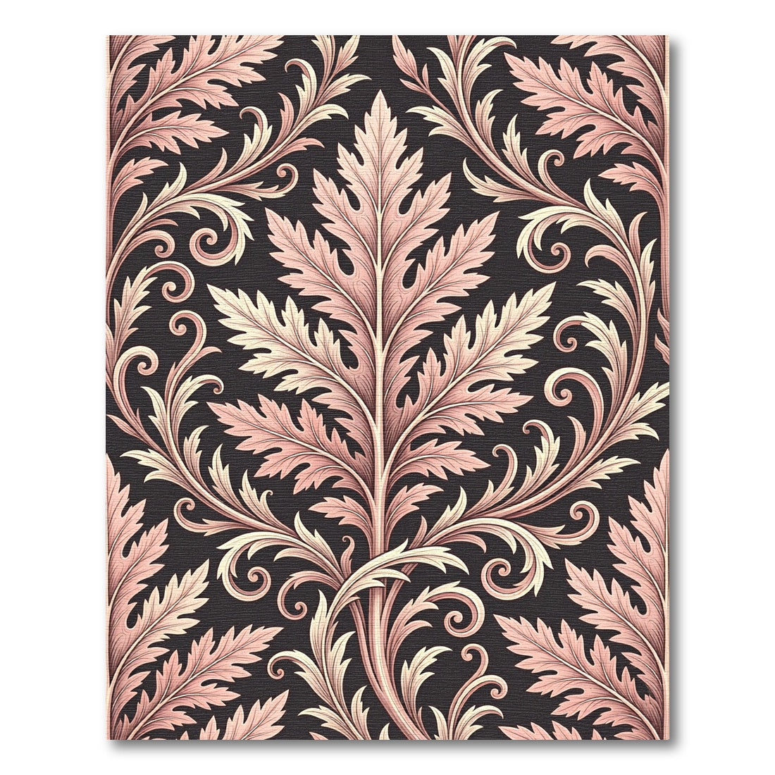 Rose Gold Acanthus Scrollwork Rug