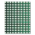 Emerald Green Intersecting Grid Rug