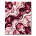 Abstract Burgundy Flowing Ink Swirls Rug