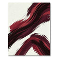 Modern Crimson Swirl Abstract Area Rug
