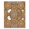 Golden Geometric Hexagon Mandala Tile Rug