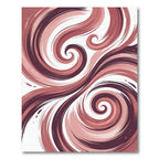 Earthy Rose Abstract Swirling Wave Rug