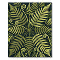 Lush Verdant Fern Botanical Symmetry Rug