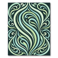 Elegant Sage Seafoam Flowing Swirls Rug