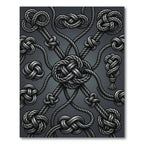 Gray Nautical Rope Knot Medley Rug