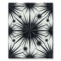 Monochromatic Spiky Starburst Mandala Rug