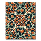 Abstract Organic Sphere Clay Green Art Rug