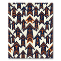 Navy Blue and Burnt Orange Arrows Rug