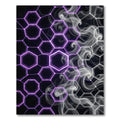 Neon Purple Smoke Hexagonal Geometric Rug