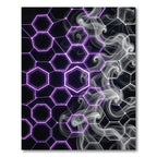 Neon Purple Smoke Hexagonal Geometric Rug